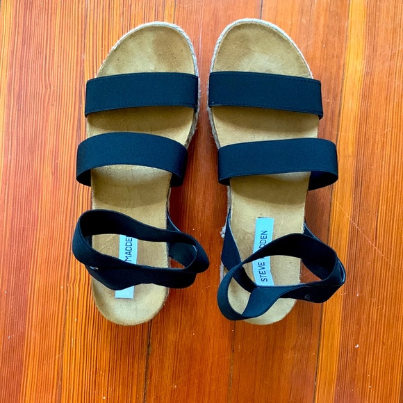 Steve Madden Kimmie Black Sandals Size 10 - Picture 3 of 6